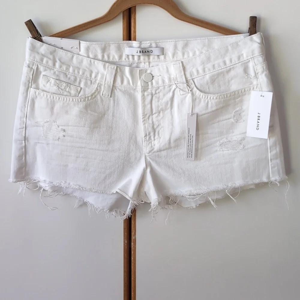 NWT J Brand Cut-Off Short Low-Rise Vixen White Jean 28